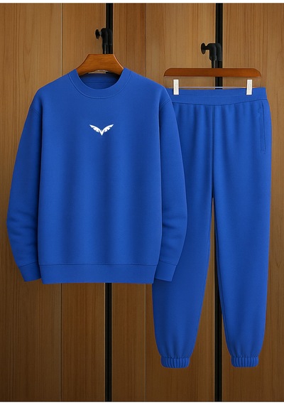 Wings Eşofman Takımı Sweatshirt Jogger - Saks Mavi Baskılı Oversize Şardonlu Bisiklet Yaka Saks Mavi Wings Eşofman Takımı Sweatshirt Jogger - Saks Mavi Baskılı Oversize Şardonlu Bisiklet Yaka Saks Mavi