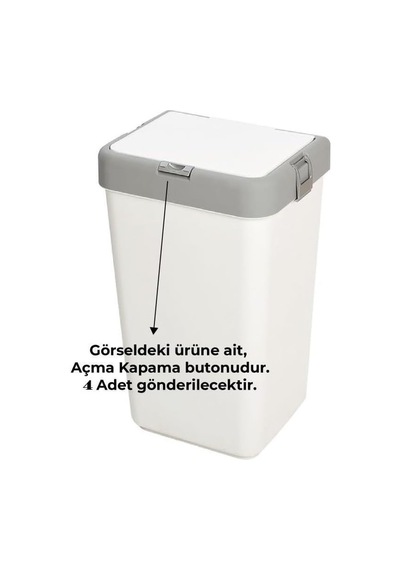 Motek Çamaşır Sepeti Yedek Açma Kapama Buton,düğme 40lt-80lt 4 Adet Diğer