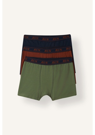 Defacto Beli Yazılı Penye 3lü Boxer Erkek Çocuk I4139a826aunv135 Lacivert-nv135