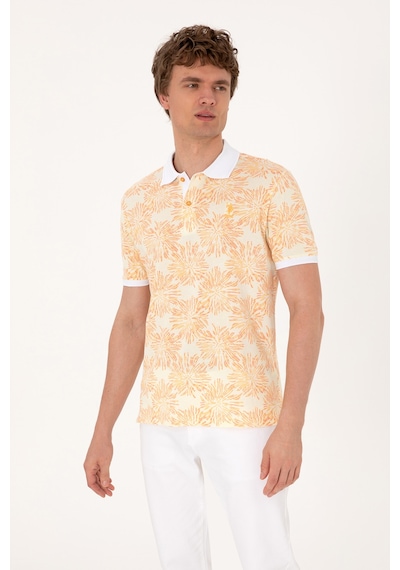U.S. Polo Assn. Erkek Regular Fit Polo Yaka Turuncu Tişört 50299618-VR202