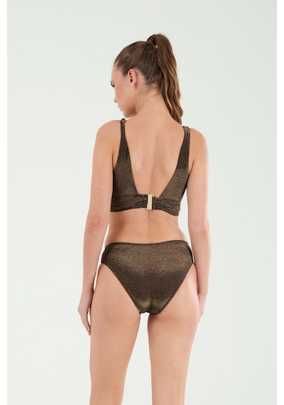 Louren Kadın Siyah Simli Desenli Aksesuar Detaylı İnce Kaplı Geniş Üçgen Bikini Takımı Siyah Simli Louren Kadın Siyah Simli Desenli Aksesuar Detaylı İnce Kaplı Geniş Üçgen Bikini Takımı Siyah Simli