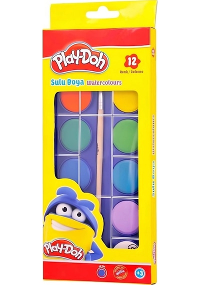 Mey İthalat Play-doh Sulu Boya 28 Mm Büyük Boy 12 Renk Sarı