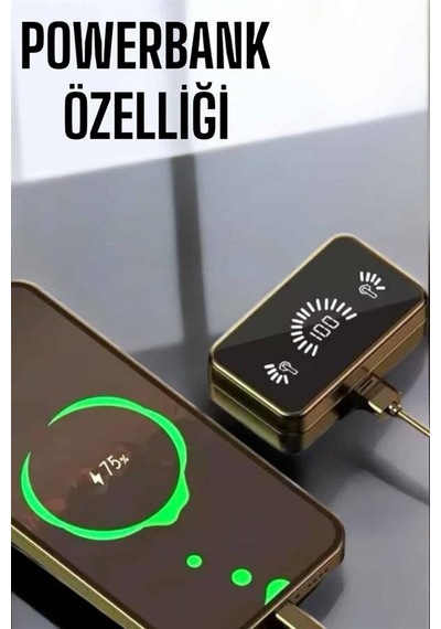Aynalı Bluetooth Kulaklık Telefon Standlı Dijital Göstergeli Mh-hs4702-5559