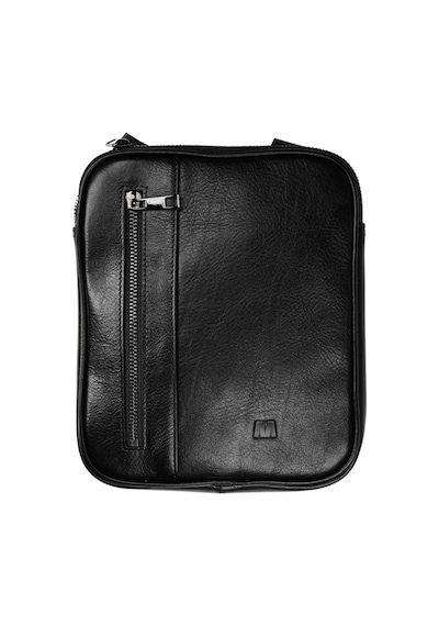 Mft Leather Hakiki Deri Erkek Postacı Çanta Cameo 2594 Napa Siyah