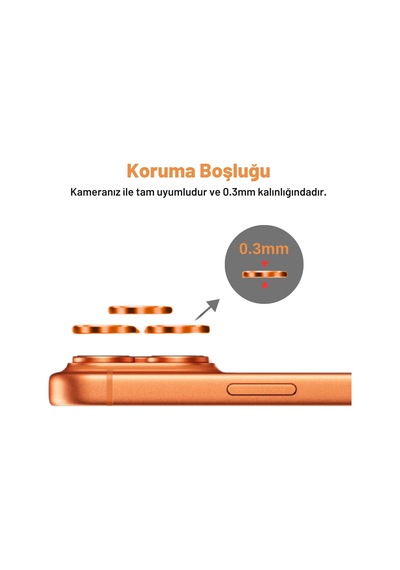Safir Temperli Kamera Lens Koruyucu, İphone 17 İle Uyumlu Sis Mavisi