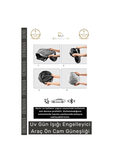Otogüneşlik Katlanabilir Isı Yalıtımlı Ön Cam Araba Güneşliği Pratik Sağlayan Evrensel Uyum Güneşli