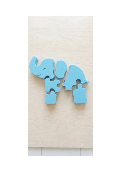 Montessori Tarzı 3d Fil Puzzle - Organik Pla Malzeme - Doğa Dostu Eğitici Oyuncak