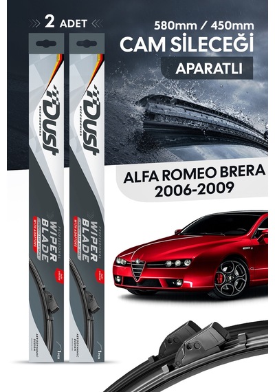 Alfa Romeo Brera 2006-sonrası Uyumlu Silecek Takımı 580mm/450mm S16