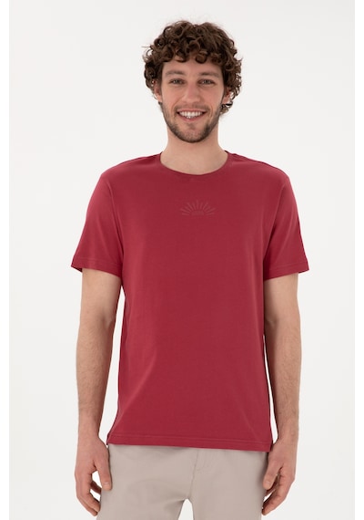 U.S. Polo Assn. Erkek Regular Fit Bisiklet Yaka Vişne Tişört 50300268-VR223