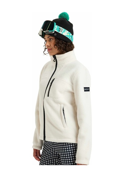 Quiksilver Erjft04969-alabama Full Zıp Solıd Beyaz Dik Yaka Kadın Polar Sweatshırt
