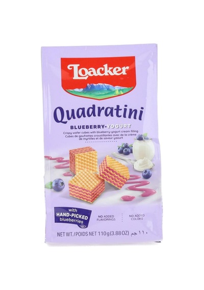 3 Adet Loacker Quadratini Blueberry Yoğurt Gofret 110 G