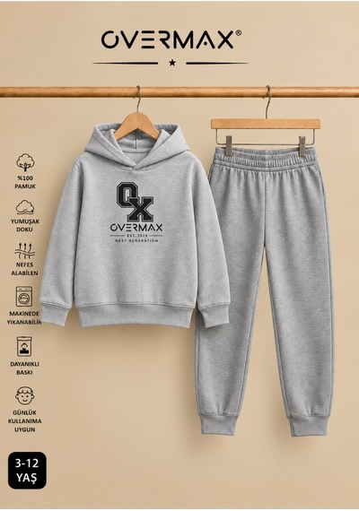Overmax Baskılı Çocuk Kapüşonlu Eşofman Takımı 3-12 Yaş Gri Üst-gri Alt - 920583067 Gri Üst-gri Alt Overmax Baskılı Çocuk Kapüşonlu Eşofman Takımı 3-12 Yaş Gri Üst-gri Alt - 920583067 Gri Üst-gri Alt