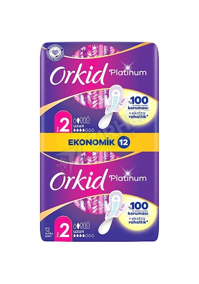 3 Adet Orkid Platinum Ultra Ekonomik Uzun Hijyenik Ped 12'li