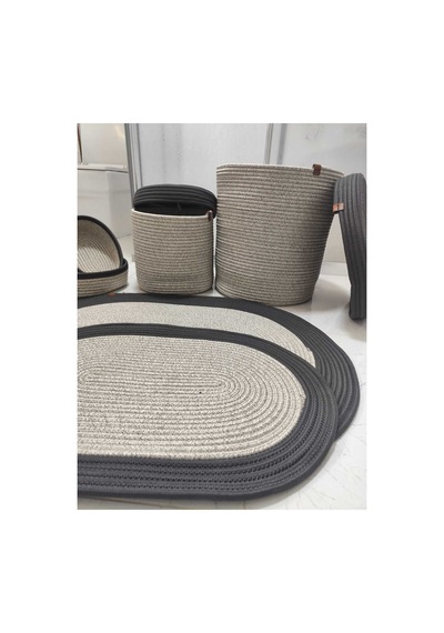 Jüt Hasır 6 Lı Banyo Paspas Takımı Bohem Tarzı Paspas:50x80/ 40x60 /çamaşır Sepet 40x36 ,25x29 Taş Antrasit Taş Antrasit Jüt Hasır 6 Lı Banyo Paspas Takımı Bohem Tarzı Paspas:50x80/ 40x60 /çamaşır Sepet 40x36 ,25x29 Taş Antrasit Taş Antrasit