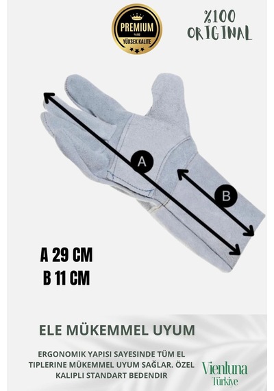 Premium Kalite Yüksek Isı Dayanımlı Kaynak Yangın Waterproof Çok Amaçlı Deri Eldiven