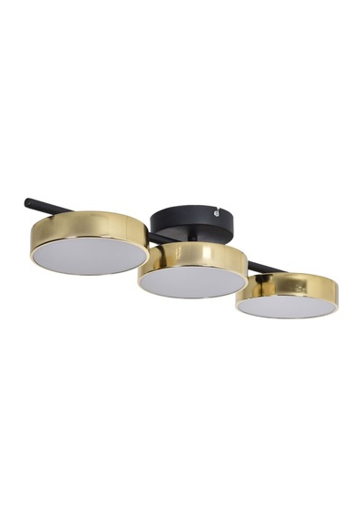 Tual Modern Salon Yatak Odası Giyinme Odası Mutfak Beyaz Işık Ledli Parlak Gold 3 Lü Led Avize Gold Gold