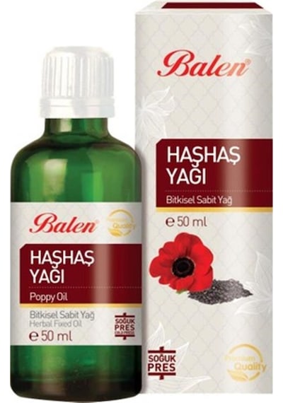 Balen Haşhaş Yağı Soğuk Pres Aromatik Yağ 50 ML