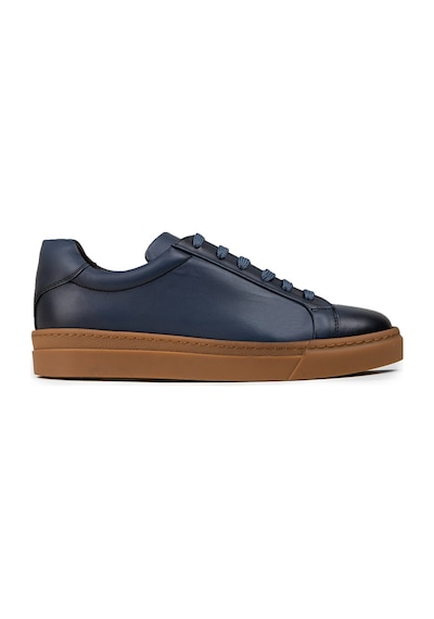 Deery Erkek Mavi Hakiki Deri Sneaker Ayakkabı - 02018mmvıc01 Mavi