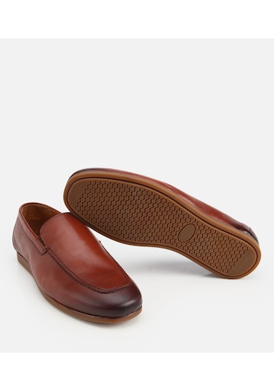 Hotiç Erkek Deri Taba Yumuşak Dokulu Klasik Loafer