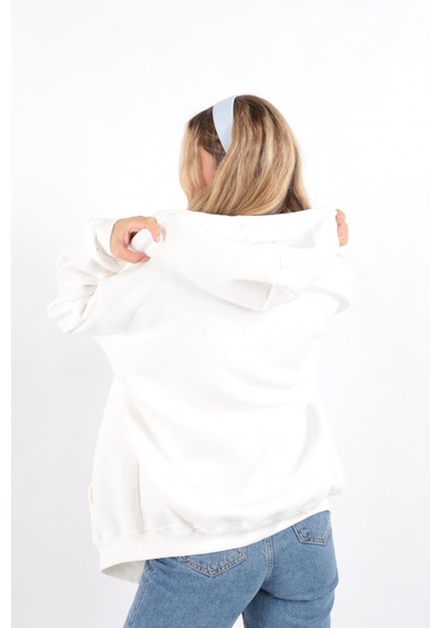 Busem W0008672 Kadın Sweatshirt W0008672-R0462 Ekru