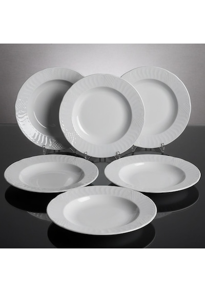 Güral Sembol 6 Parça 22 Cm Çukur Yemek Tabağı 5303590