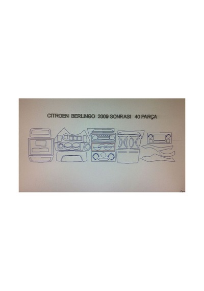 Cıtroen Berlingo 2009-2018 40 Parça Torpido Kaplama Renk Karbon