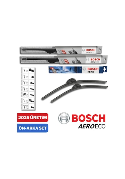 Vw Golf 7 Ön Arka Silecek Takımı 2013-2016 Bosch Aeroeco-Rear + Koku