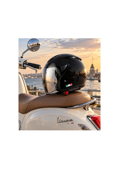 Sw 700 / 733 Yarım Açık Kask Parlak Siyah