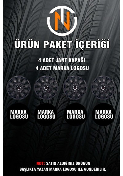 Opel Astra 16 İnç Jant Kapağı Takım Siyah S117