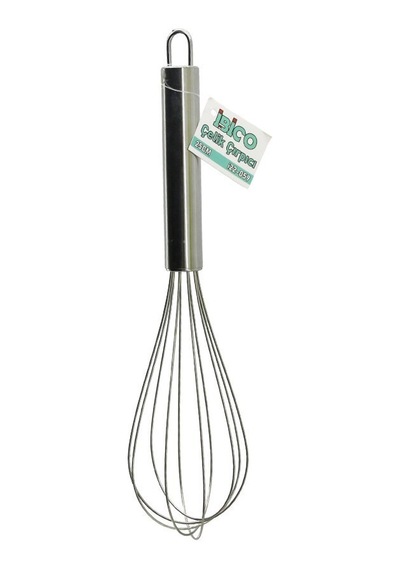 İbico İ22-059 Çelik Metal Çırpıcı 25cm Çırpıcı: 13.5cm + Sap: 11.5cm Toplam Krom Saplı - 12'li Paket Diğer