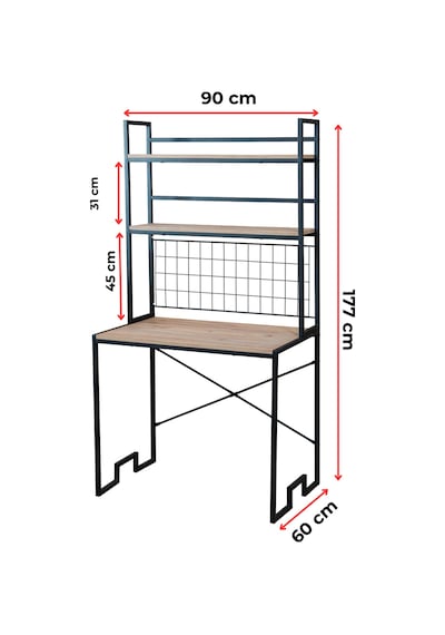 Uykula Demonte Raflı Çalışma Masası 90x60 Cm- Modern Bilgisayar Masası Kitaplıklı Metal Ayaklı Home Office Masa Siyah Uykula Demonte Raflı Çalışma Masası 90x60 Cm- Modern Bilgisayar Masası Kitaplıklı Metal Ayaklı Home Office Masa Siyah