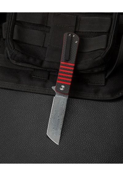 Bestech Tıtan Karbon Fiber Ve G10 Saplı Ara Katman: 2,96'' Damascus Kamp Çakı Bl05b Çok Renkli