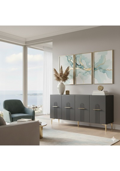 Ka1519ag Ida150 Konsol, Tv Sehpası, Kahve Köşesi Antrasit-gold 150cm Antrasit-gold Ka1519ag Ida150 Konsol, Tv Sehpası, Kahve Köşesi Antrasit-gold 150cm Antrasit-gold
