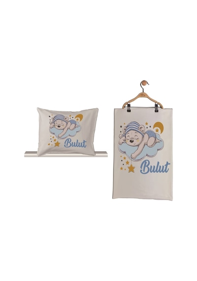 Pia Baby Gl 2001 İsme Özel Ayıcıklı Beşli Tulum Set Krem