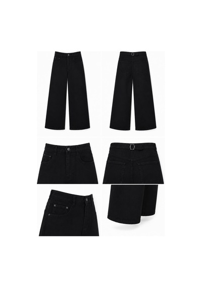 Ymr Moda Ymr Jeans Siyah Baggy Kot Pantolon