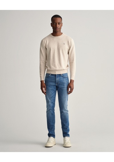 Gant Erkek Mavi Extra Slim Fit Jean Pantolon Düz 1000178 Mavi