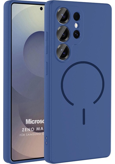 Microsonic Samsung Galaxy Uyumlu S24 Ultra Kılıf Zeno Magsafe Lacivert -