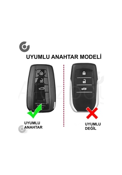 Toyota Corolla Rav4 Land Cruiser Camry Prado C-hr Tpu Anahtar Kılıfı Beyaz Gümüş