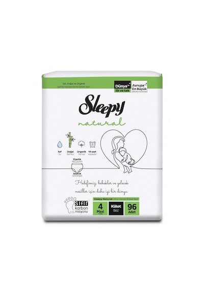 Sleepy Natural Jumbo Külot Bebek Bezi Maxi 4 Numara 96 Adet