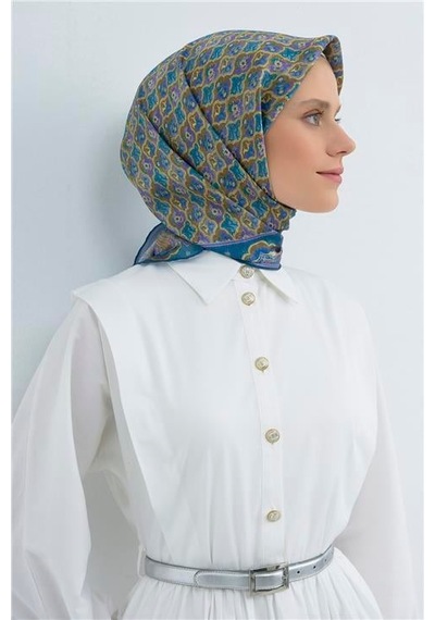 Armine Saf İpek Twill Eşarp 9518d 80 Kızıl Kahve