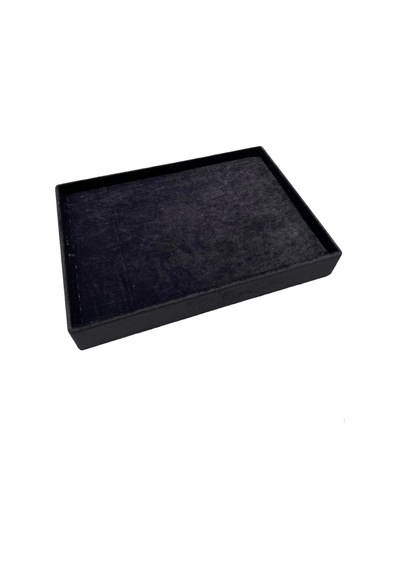 Yerli Üretim Süet Kumaş Siyah Renk 34/24 Cm Batırmalı Çekmeçe Içi Bileklik Kelepçe Tablası Çok Renkli