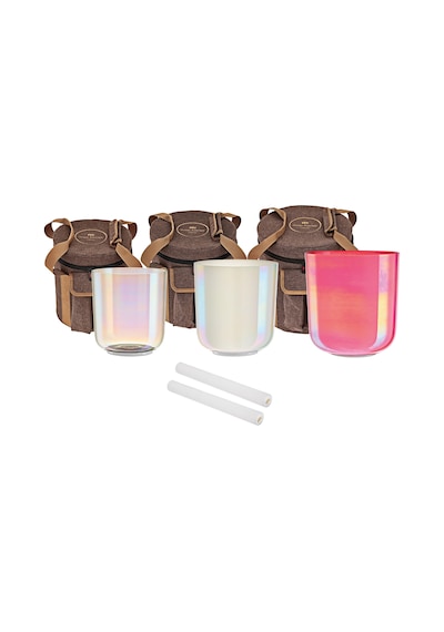 Meinl Sonic Energy 3-parça Essence Crystal Singing Bowl Set E4 / B3 / G3, 440 Hz