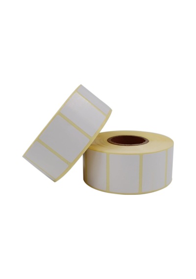 Kuşe Etiket 40mm X 30mm Ruloda 1500x2 Adet 2 Rulo 40mm Kuka Çapında Baskısız Barkod Yazıcı Etiketi Diğer