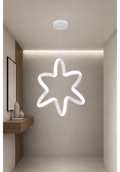AvizeGO Yalven Led Sarkıt Avize Beyaz Işık Beyaz