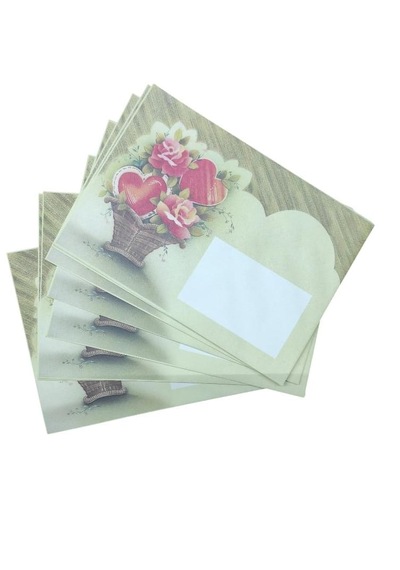 Keskin Color 13x18 Desenli Mektup Zarfı 10'lu Kalp-10
