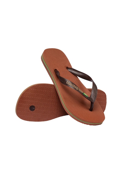 Havaianas Brasil Logo Erkek Kahverengi Parmak Arası Terlik-14352