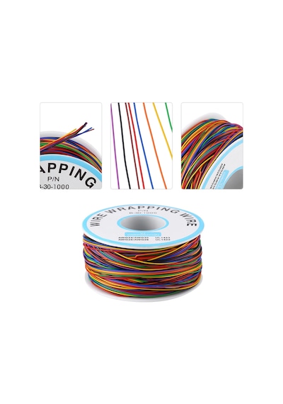 Alkatronik-280 Metre 8 Renk 0.25Mm Tel Kalınlığı 30Awg Makara Atlama Kablosu