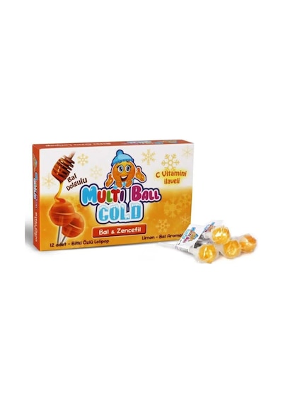 MULTIBALL LOLİPOP COLD PASTİL BAL+ZENCEFİL 12Lİ
