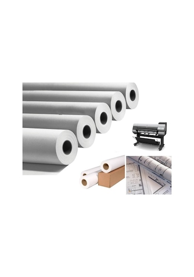 4'Lü Koli 80 G/M2 Opak Plotter Kağıdı  620 MM X 50 M