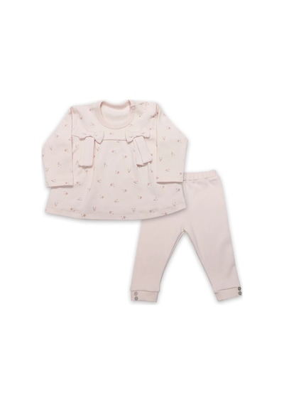 Bistyle Grow İn Love 2'li Bebe Takım 14102 Pembe Ekru
